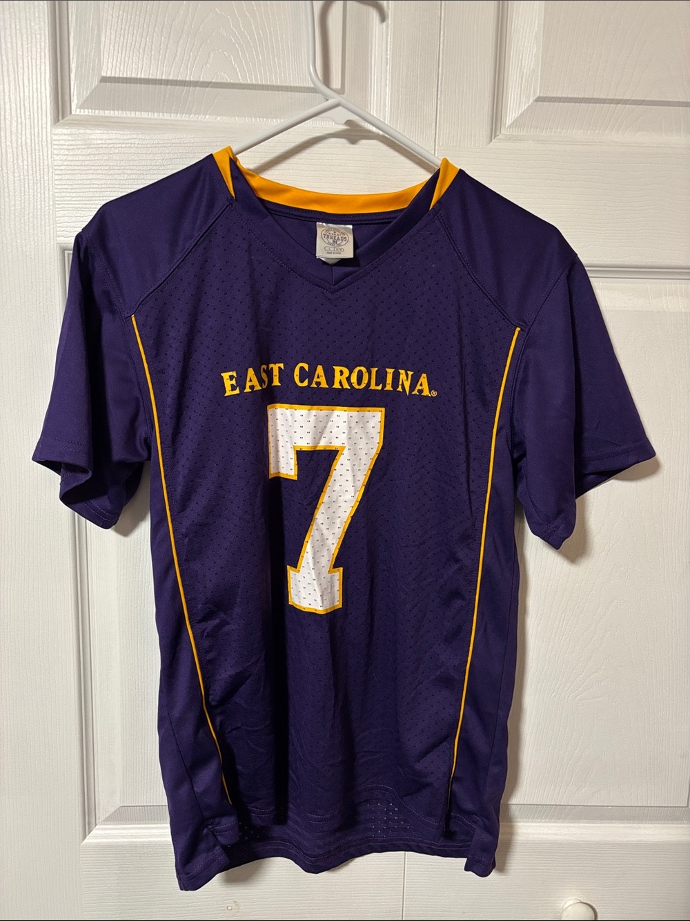 Rivalry Threads Purple & Gold East Carolina #7 Kids Jersey